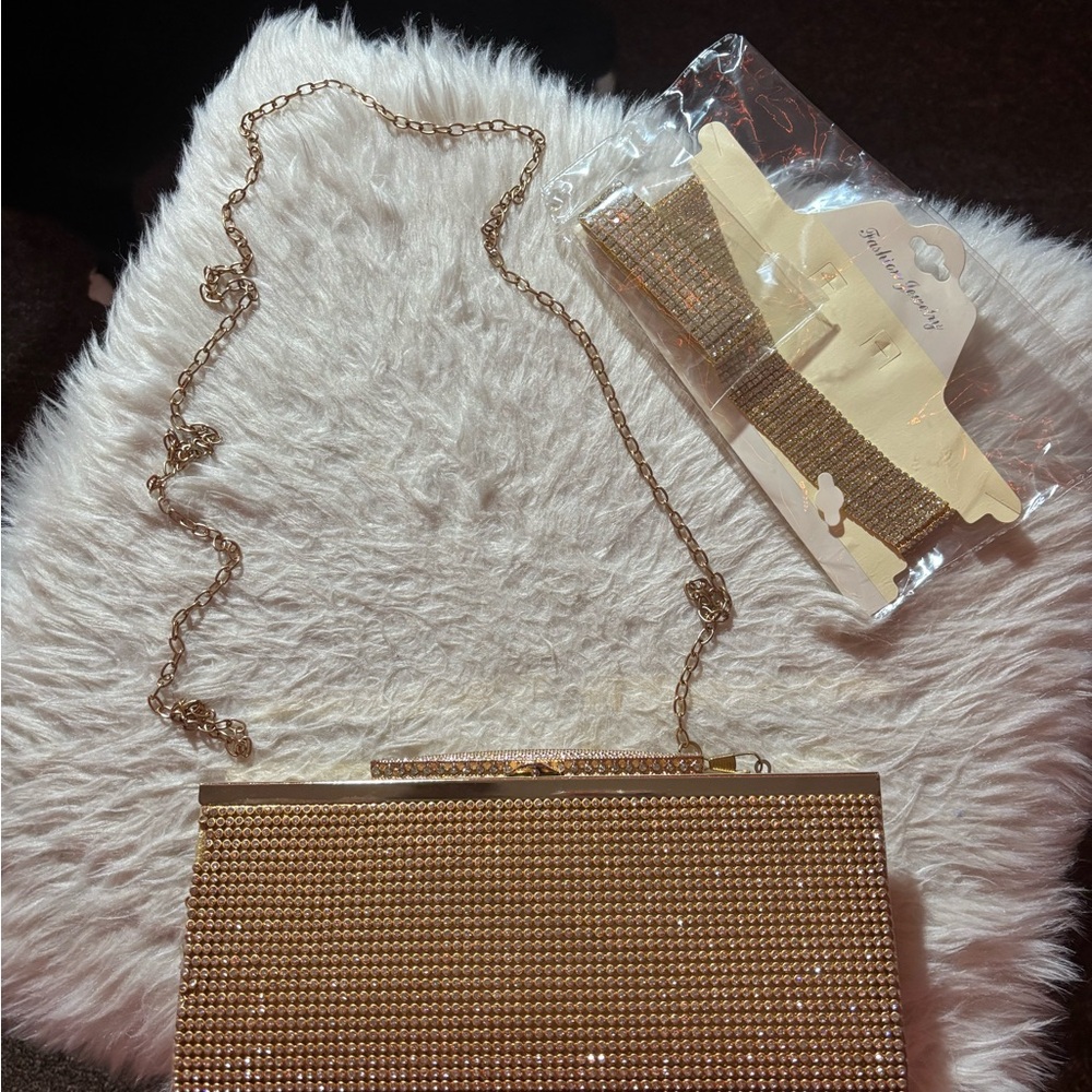Elegant Gold Evening Clutch
